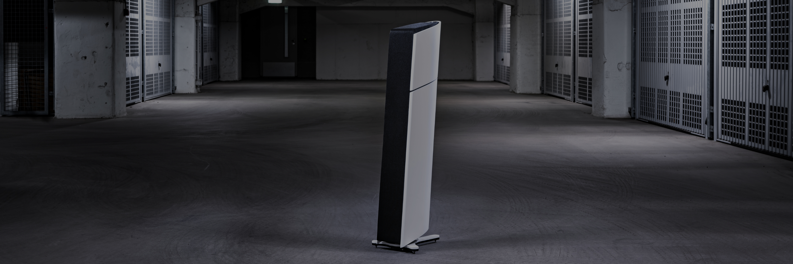 Aequo Stilla loudspeaker in a private underground garage