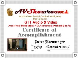 Audionet Gold Show Award (Best Sound)