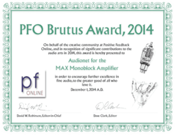 Audionet PFO Audio Oasis Award (MAX Monoblock Amplifier)