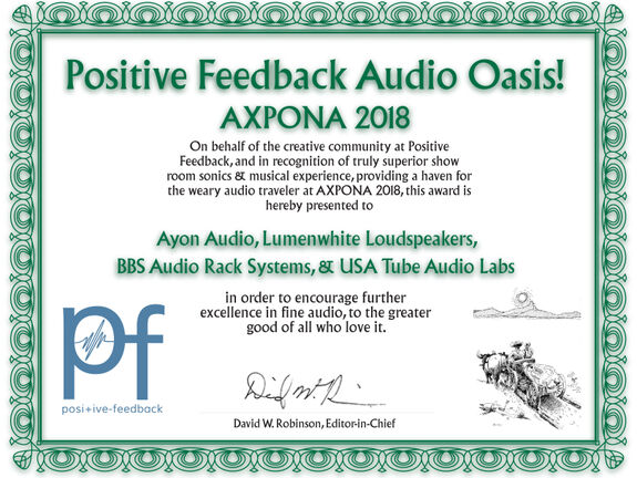 Lumen White Positive Feedback AXPONA 2018