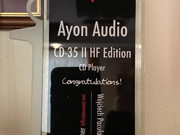 Ayon Audio CD-35 II HF Edition award for Statement in High Fidelity